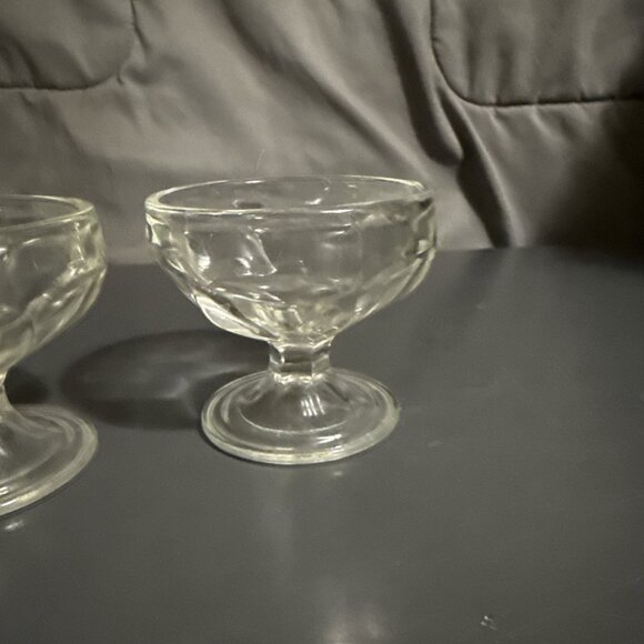 Vintage Clear Federal Sherbet Footed Glass by Federal Glass Set of 2" - Picture 5 of 13